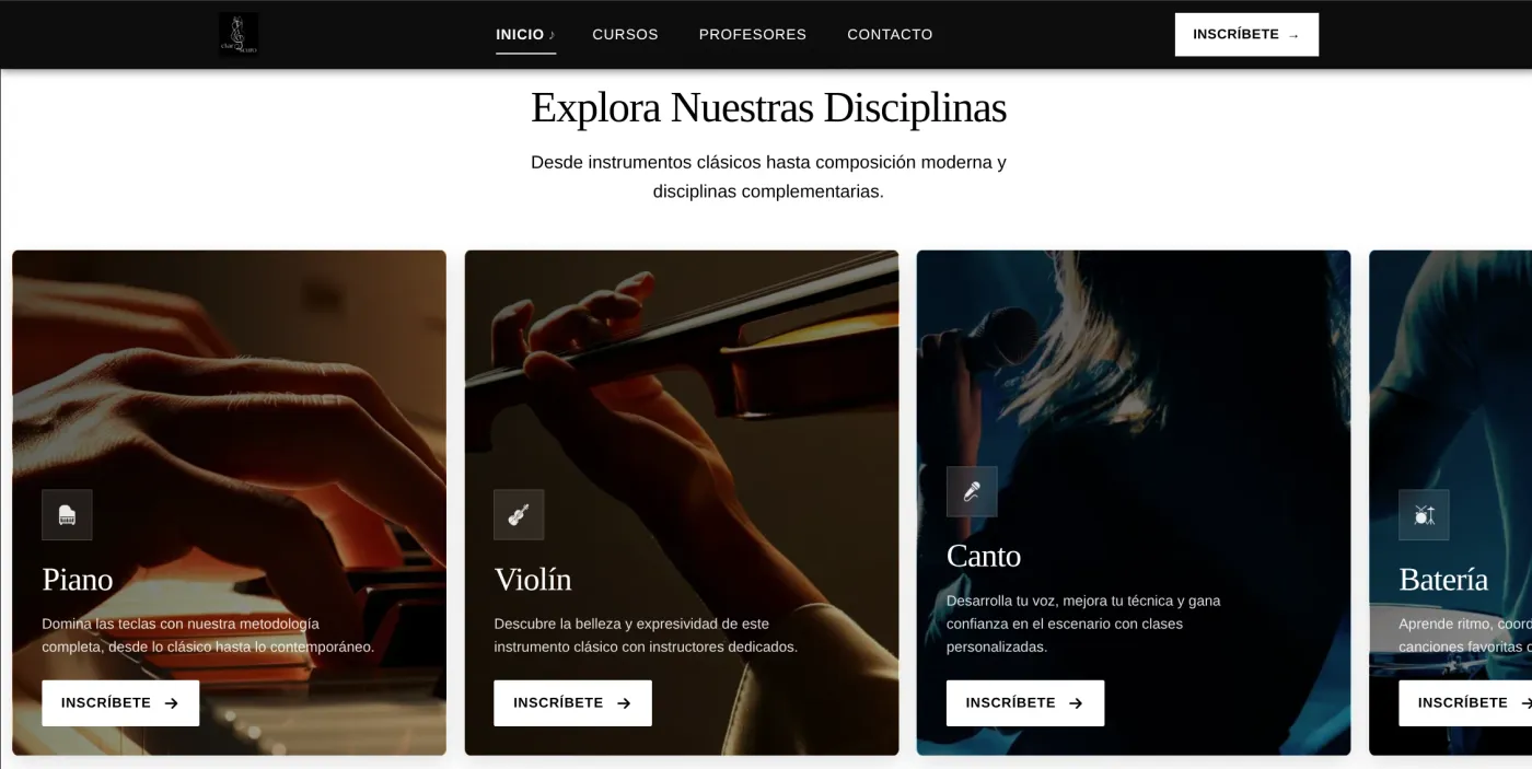 Academia Claroscuro Musical Disciplines